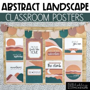 Abstract Landscape Classroom Decor | Classroom Posters - Editable!