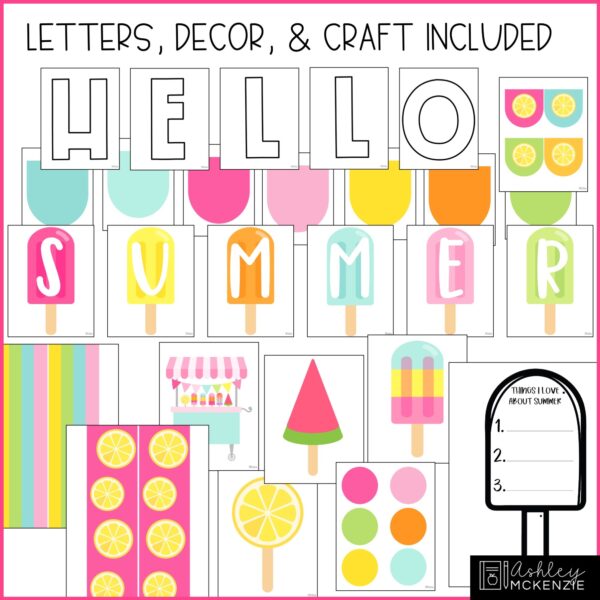 End of the Year Summer Popsicle Theme Bulletin Board Kit End of the Year Summer Popsicle Theme Bulletin Board Kit