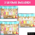 End of the Year Summer Popsicle Theme Bulletin Board Kit