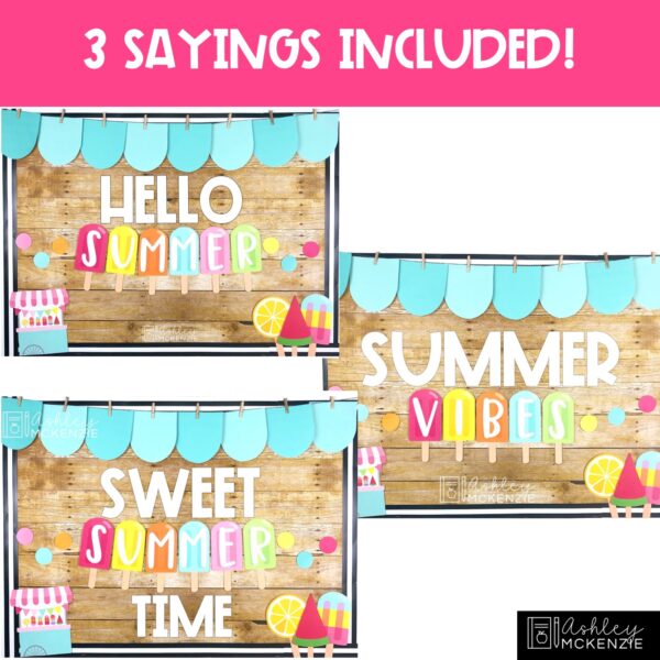 End of the Year Summer Popsicle Theme Bulletin Board Kit End of the Year Summer Popsicle Theme Bulletin Board Kit