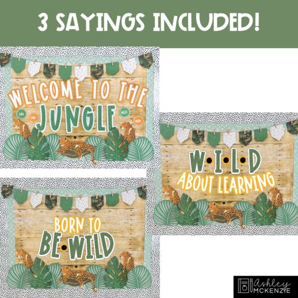 Modern Jungle Back to School Bulletin Board Kit Modern Jungle Back to School Bulletin Board Kit