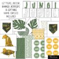 Modern Jungle Back to School Bulletin Board Kit
