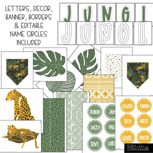 Modern Jungle Back to School Bulletin Board Kit Modern Jungle Back to School Bulletin Board Kit