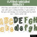 Modern Jungle Primary Font A-Z Bulletin Board Letters, Punctuation, and Numbers