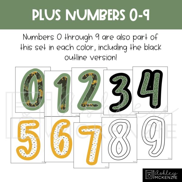 Modern Jungle Primary Font A-Z Bulletin Board Letters, Punctuation, and Numbers Modern Jungle Primary Font A-Z Bulletin Board Letters, Punctuation, and Numbers