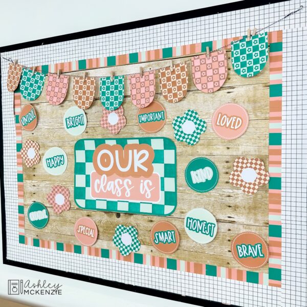 Modern Checkered Back to School Bulletin Board Kit Modern Checkered Back to School Bulletin Board Kit