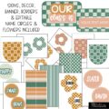 Modern Checkered Back to School Bulletin Board Kit