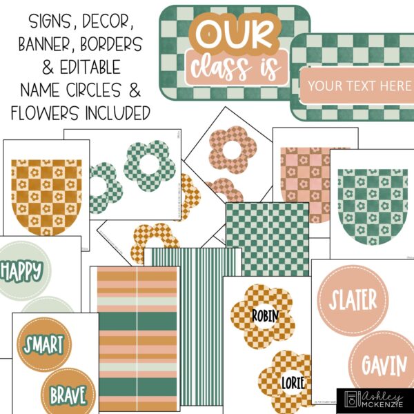 Modern Checkered Back to School Bulletin Board Kit Modern Checkered Back to School Bulletin Board Kit