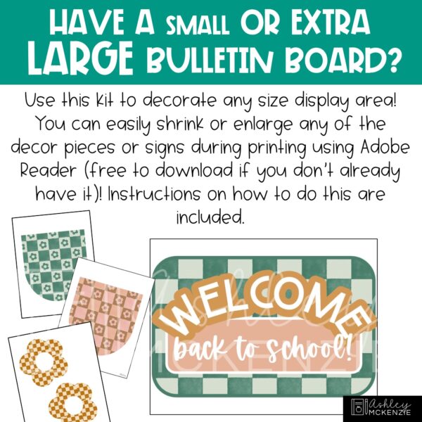 Modern Checkered Back to School Bulletin Board Kit Modern Checkered Back to School Bulletin Board Kit