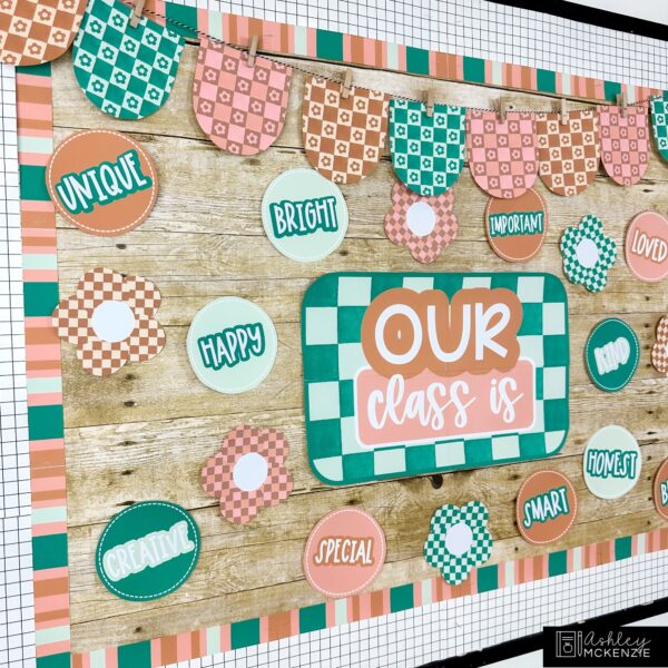 Modern Checkered Back to School Bulletin Board Kit Modern Checkered Back to School Bulletin Board Kit
