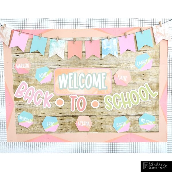 Marbled Pastel Classroom Decor Bundle Marbled Pastel Classroom Decor Bundle
