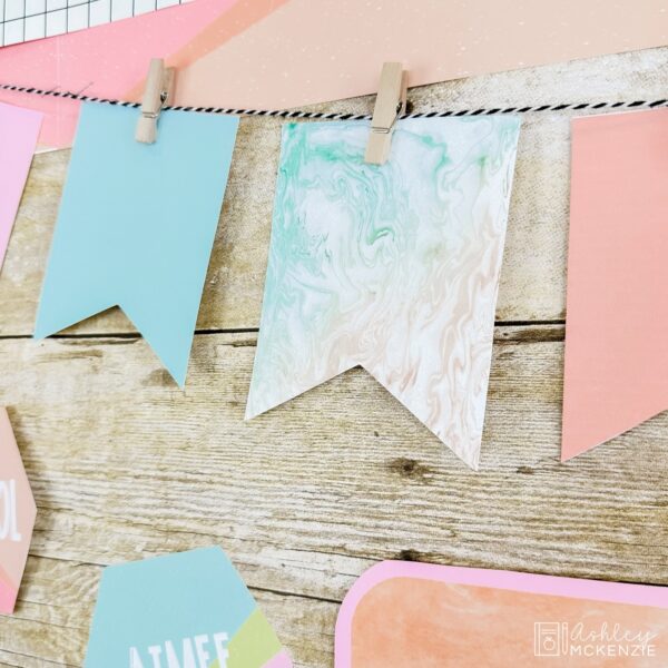 Marbled Pastel Back to School Bulletin Board Kit Marbled Pastel Back to School Bulletin Board Kit