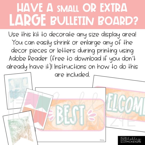 Marbled Pastel Back to School Bulletin Board Kit Marbled Pastel Back to School Bulletin Board Kit