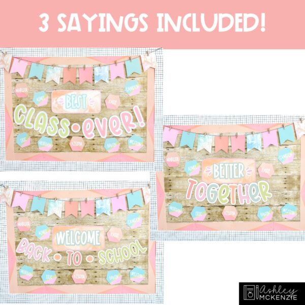 Marbled Pastel Back to School Bulletin Board Kit Marbled Pastel Back to School Bulletin Board Kit