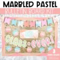 Marbled Pastel Back to School Bulletin Board Kit