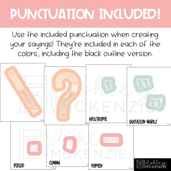 Marbled Pastel A-Z Bulletin Board Letters, Punctuation, and Numbers Marbled Pastel A-Z Bulletin Board Letters, Punctuation, and Numbers