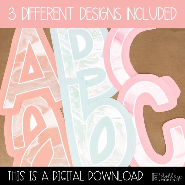 Marbled Pastel A-Z Bulletin Board Letters, Punctuation, and Numbers Marbled Pastel A-Z Bulletin Board Letters, Punctuation, and Numbers