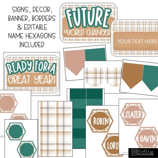 Modern Plaid Back to School Bulletin Board Kit Modern Plaid Back to School Bulletin Board Kit