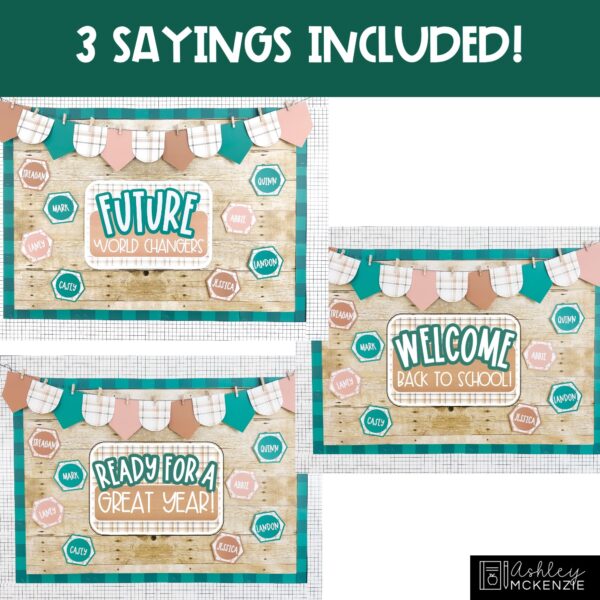 Modern Plaid Back to School Bulletin Board Kit Modern Plaid Back to School Bulletin Board Kit