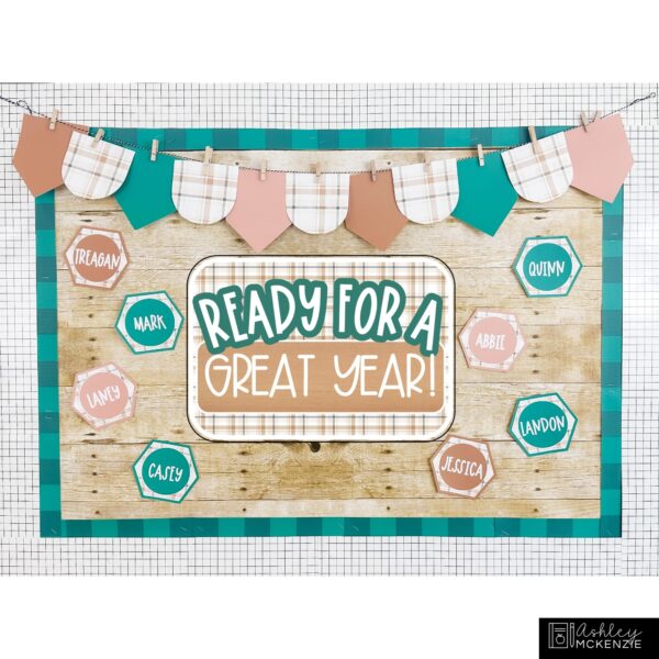 Modern Plaid Back to School Bulletin Board Kit Modern Plaid Back to School Bulletin Board Kit