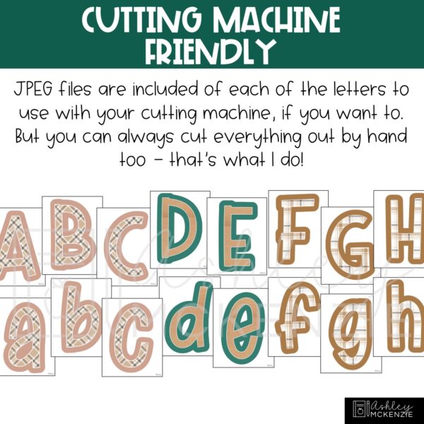 Modern Plaid A-Z Bulletin Board Letters, Punctuation, and Numbers Modern Plaid A-Z Bulletin Board Letters, Punctuation, and Numbers