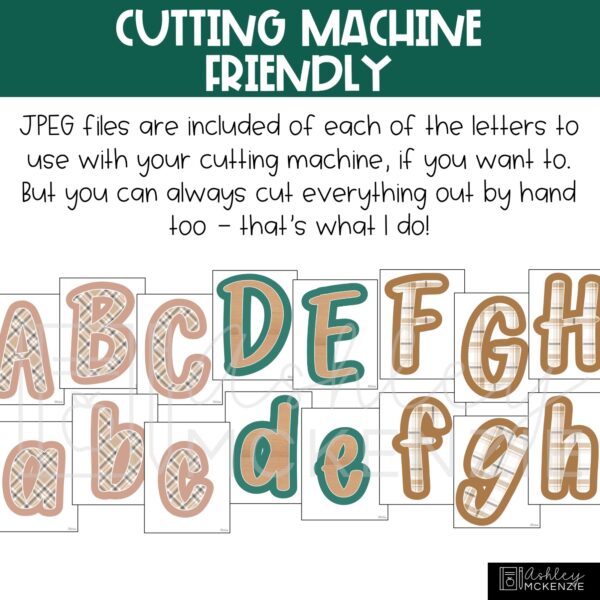 Modern Plaid Primary Font A-Z Bulletin Board Letters, Punctuation, and Numbers Modern Plaid Primary Font A-Z Bulletin Board Letters, Punctuation, and Numbers