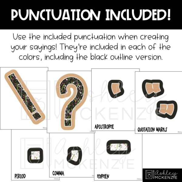Wildflowers A-Z Bulletin Board Letters, Punctuation, and Numbers Wildflowers A-Z Bulletin Board Letters, Punctuation, and Numbers