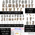 Wildflowers Primary Font A-Z Bulletin Board Letters, Punctuation, and Numbers