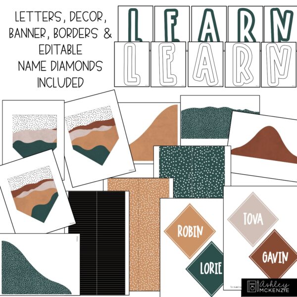 Abstract Landscape Back to School Bulletin Board Kit Abstract Landscape Back to School Bulletin Board Kit