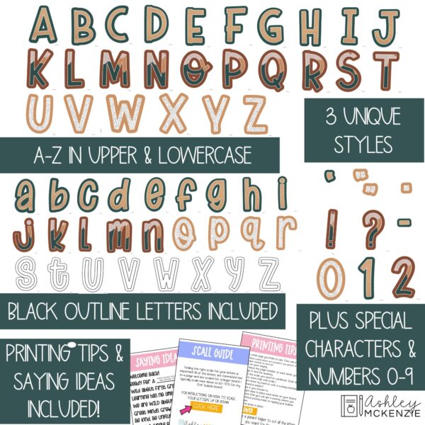 Abstract Landscape A-Z Bulletin Board Letters, Punctuation, and Numbers Abstract Landscape A-Z Bulletin Board Letters, Punctuation, and Numbers