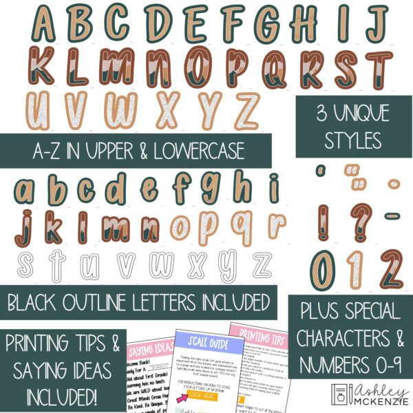 Abstract Landscape Primary Font A-Z Bulletin Board Letters, Punctuation, and Numbers Abstract Landscape Primary Font A-Z Bulletin Board Letters, Punctuation, and Numbers