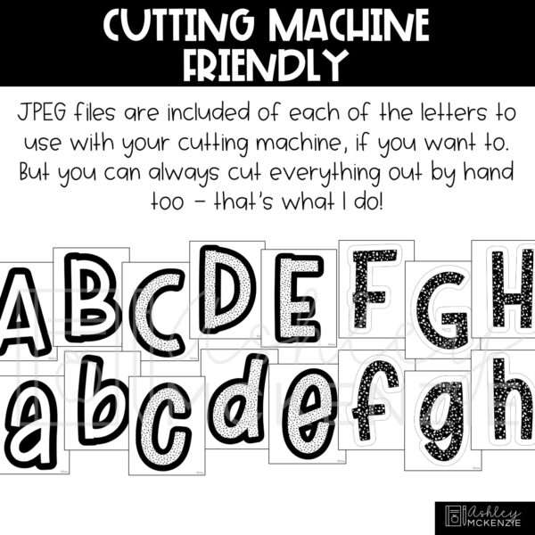 Black and White Terrazzo A-Z Bulletin Board Letters, Punctuation, and Numbers Black and White Terrazzo A-Z Bulletin Board Letters, Punctuation, and Numbers