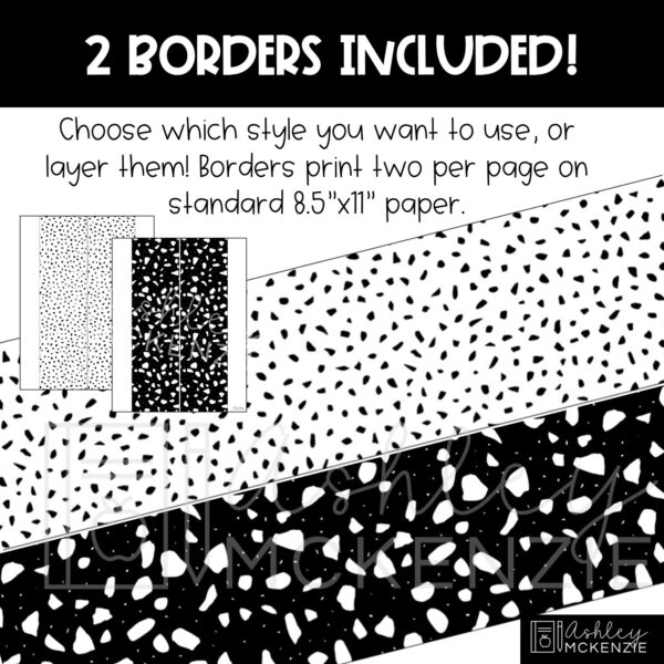 Black and White Terrazzo Back to School Bulletin Board Kit Black and White Terrazzo Back to School Bulletin Board Kit
