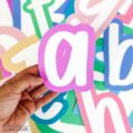 Pastel Colored Primary Font A-Z Bulletin Board Letters, Punctuation, and Numbers