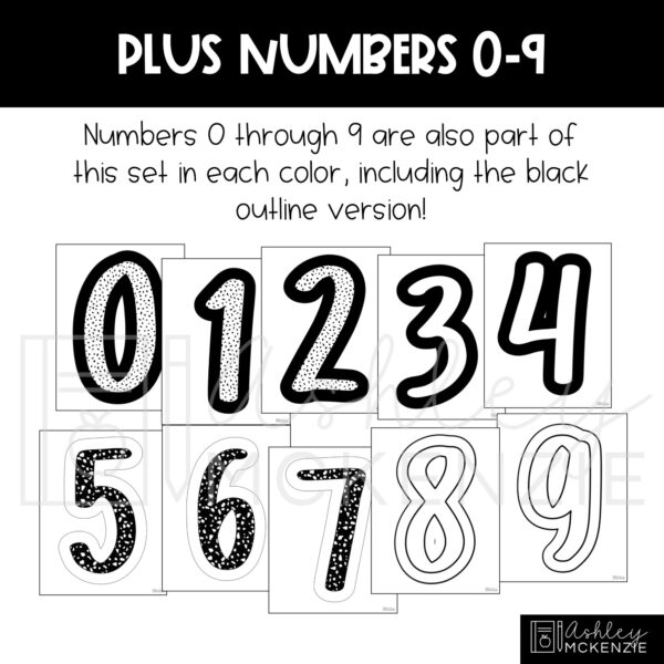 Black and White Terrazzo Primary Font A-Z Bulletin Board Letters, Punctuation, and Numbers Black and White Terrazzo Primary Font A-Z Bulletin Board Letters, Punctuation, and Numbers