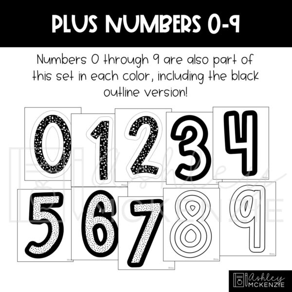Black and White Terrazzo A-Z Bulletin Board Letters, Punctuation, and Numbers Black and White Terrazzo A-Z Bulletin Board Letters, Punctuation, and Numbers