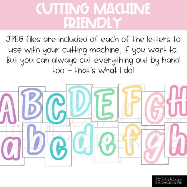 Pastel Colored Primary Font A-Z Bulletin Board Letters, Punctuation, and Numbers Pastel Colored Primary Font A-Z Bulletin Board Letters, Punctuation, and Numbers