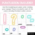 Pastel Colored Primary Font A-Z Bulletin Board Letters, Punctuation, and Numbers