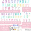 Pastel Colored Primary Font A-Z Bulletin Board Letters, Punctuation, and Numbers