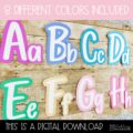 Pastel Colored Primary Font A-Z Bulletin Board Letters, Punctuation, and Numbers