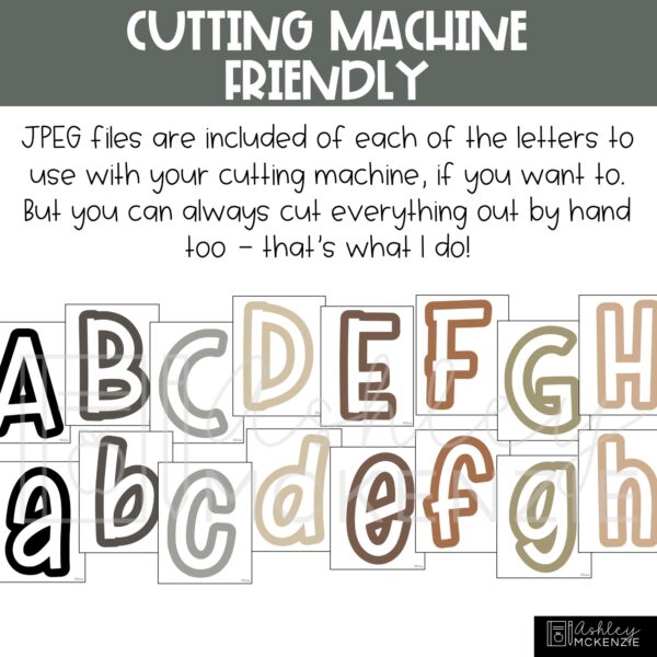 Neutral Colors A-Z Bulletin Board Letters, Punctuation, and Numbers Neutral Colors A-Z Bulletin Board Letters, Punctuation, and Numbers
