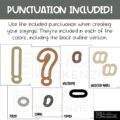 Neutral Colors Primary Font A-Z Bulletin Board Letters, Punctuation, and Numbers