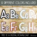 Neutral Colors A-Z Bulletin Board Letters, Punctuation, and Numbers