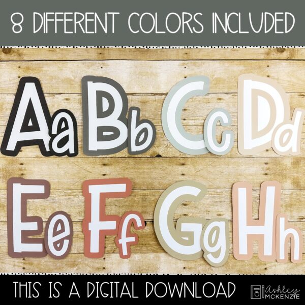 Neutral Colors A-Z Bulletin Board Letters, Punctuation, and Numbers Neutral Colors A-Z Bulletin Board Letters, Punctuation, and Numbers
