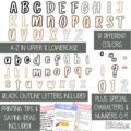 Neutral Colors Primary Font A-Z Bulletin Board Letters, Punctuation, and Numbers