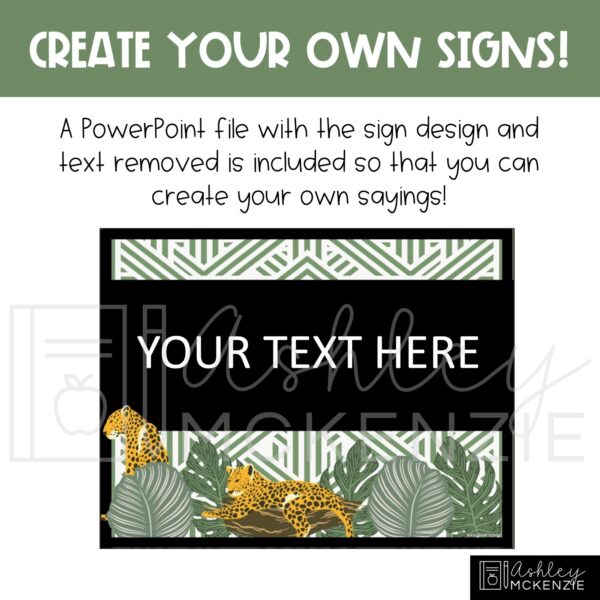 Modern Jungle Classroom Door Decor Kit Modern Jungle Classroom Door Decor Kit