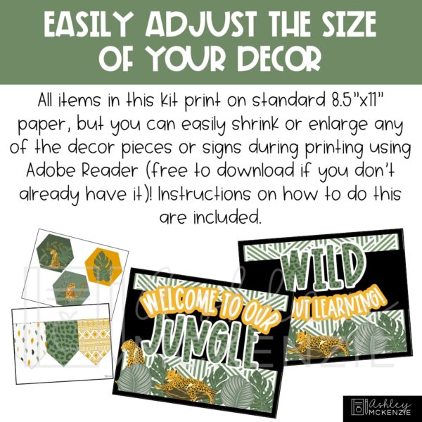Modern Jungle Classroom Door Decor Kit Modern Jungle Classroom Door Decor Kit