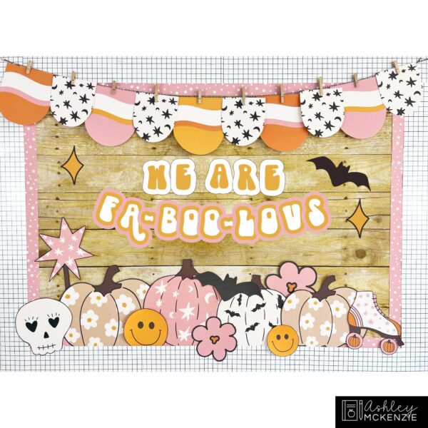 Retro Halloween Bulletin Board, Posters, A-Z Bulletin Board Letters, and Door Decor Bundle Retro Halloween Bulletin Board, Posters, A-Z Bulletin Board Letters, and Door Decor Bundle