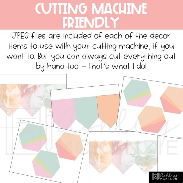 Marbled Pastel Classroom Door Decor Kit Marbled Pastel Classroom Door Decor Kit