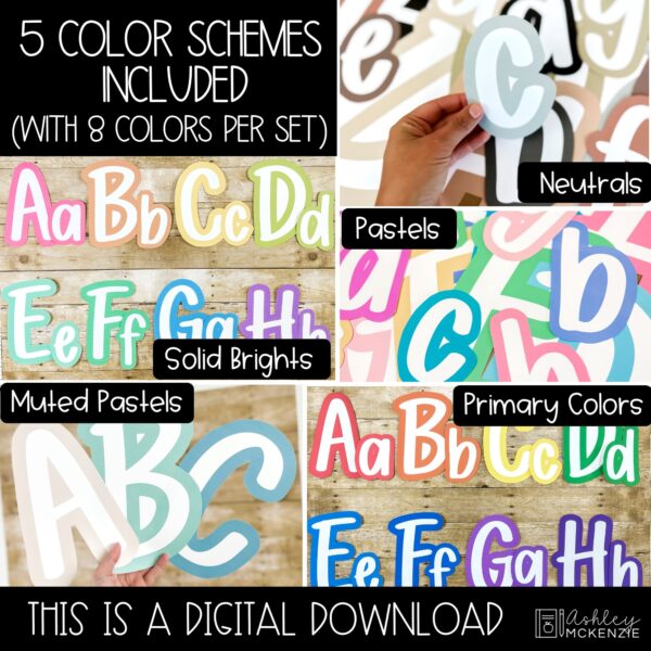 Solid Color Schemes Primary Font A-Z Bulletin Board Letters, Punctuation, & Numbers Bundle Solid Color Schemes Primary Font A-Z Bulletin Board Letters, Punctuation, & Numbers Bundle